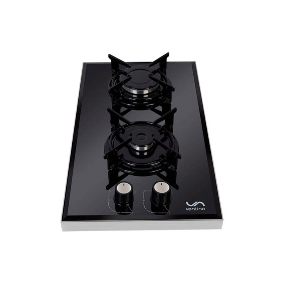 Ventino 2030 NG Emaye Izgaralı Siyah Domino Set Üstü Ocak 