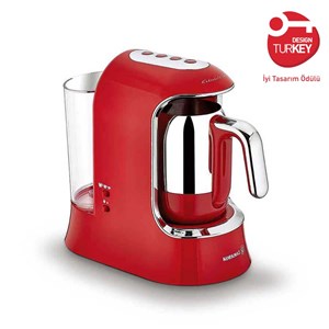 Korkmaz A862 Kahvekolik Aqua Kırmızı/Krom Otomatik Kahve Makinesi