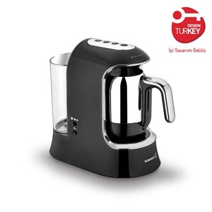 Korkmaz A862-01 Kahvekolik Aqua Siyah/Krom Otomatik Kahve Makinesi 